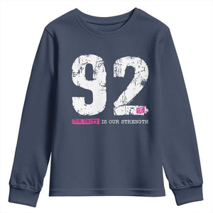 The 92% Black Women Power Youth Sweatshirt Black History Month TS10 Navy Print Your Wear
