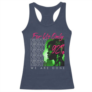 The 92% Black Women Power Racerback Tank Top For Us Only 92% We Are Done TS10 Navy Print Your Wear