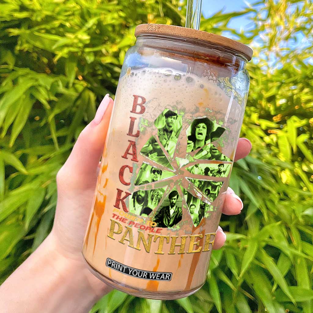 Vintage Black Panther Party Glass Can Newton Seale Shakur Black History Month Juneteenth TS10 Black Print Your Wear