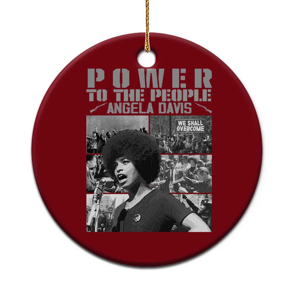 Power To The People Ceramic Ornament Black History Angela Davis Black Panther Party TS10 1pc Red Print Your Wear