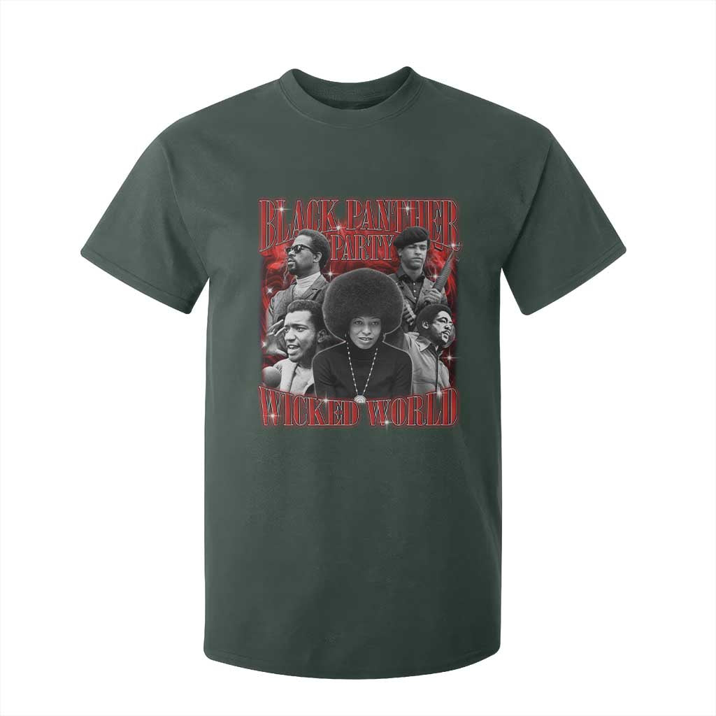 Black Panther Party T Shirt For Kid Black History Month TS10 Dark Forest Green Print Your Wear
