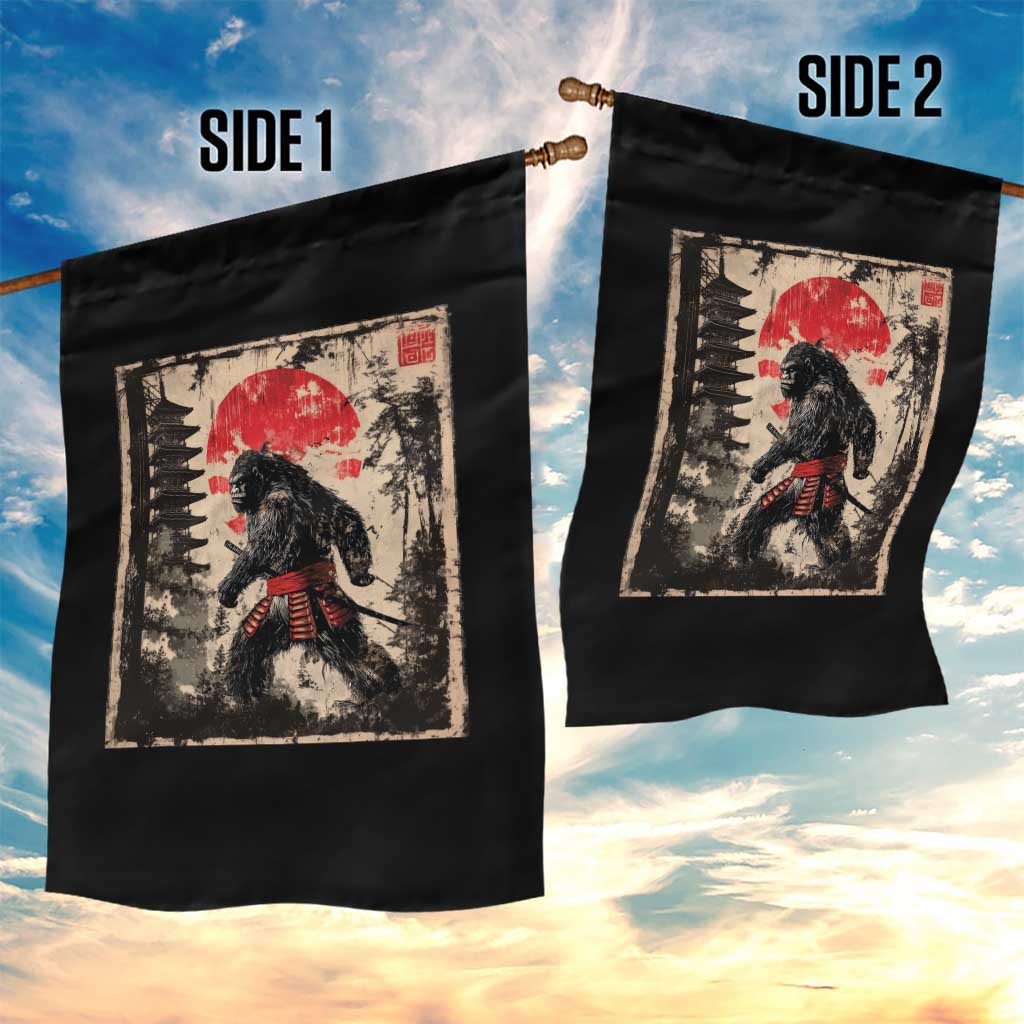 Samurai Bigfoot Garden Flag Japanese Vintage Sasquatch Graphic Ukiyo-e Art Funny TS10 Print Your Wear