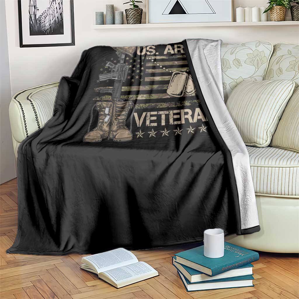 US Army Veteran Flag Throw Blanket TS10 Print Your Wear