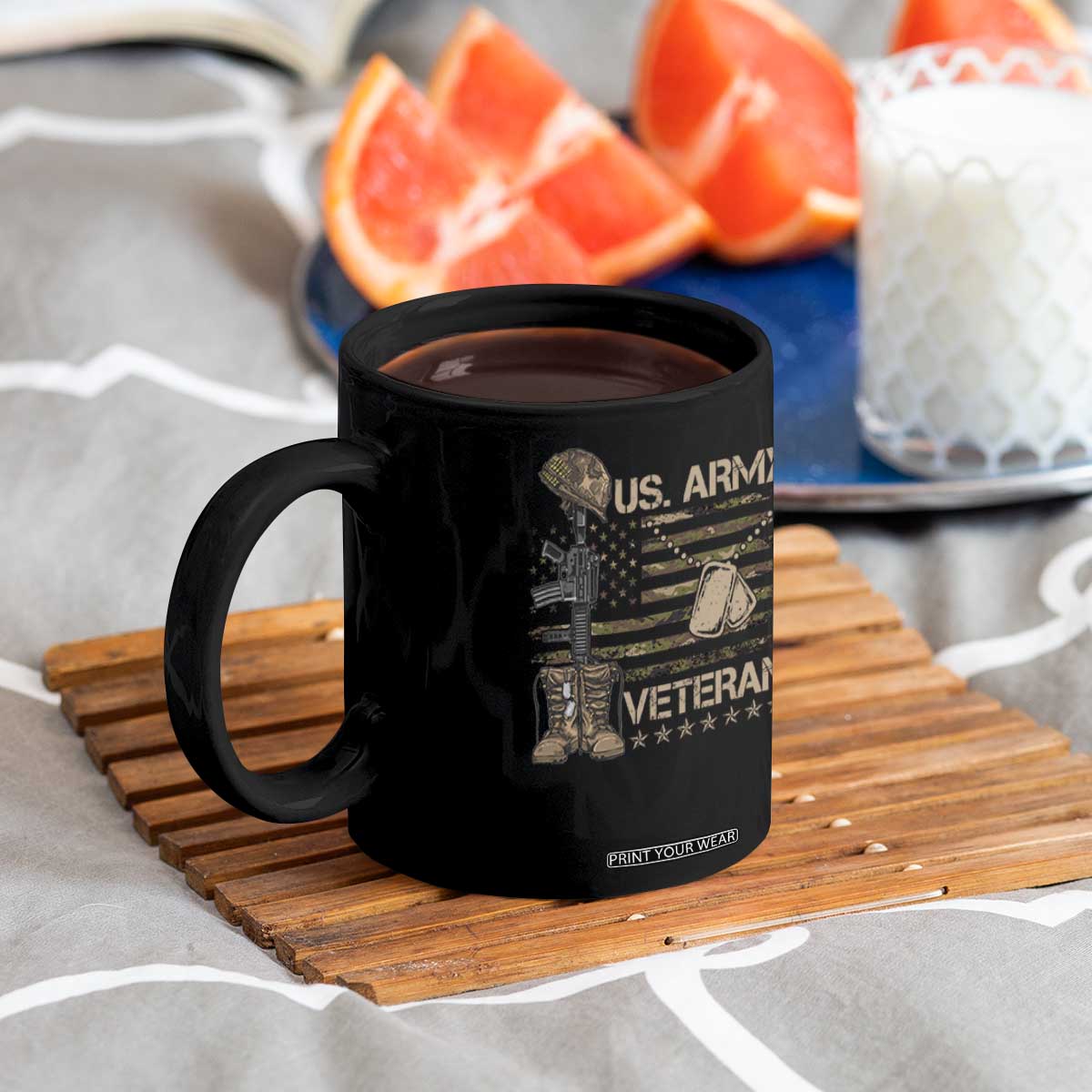 US Army Veteran Flag Coffee Mug TS10 Print Your Wear