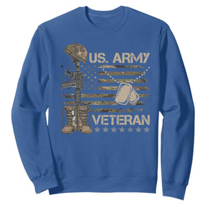 US Army Veteran Flag Sweatshirt TS10 Royal Blue Print Your Wear