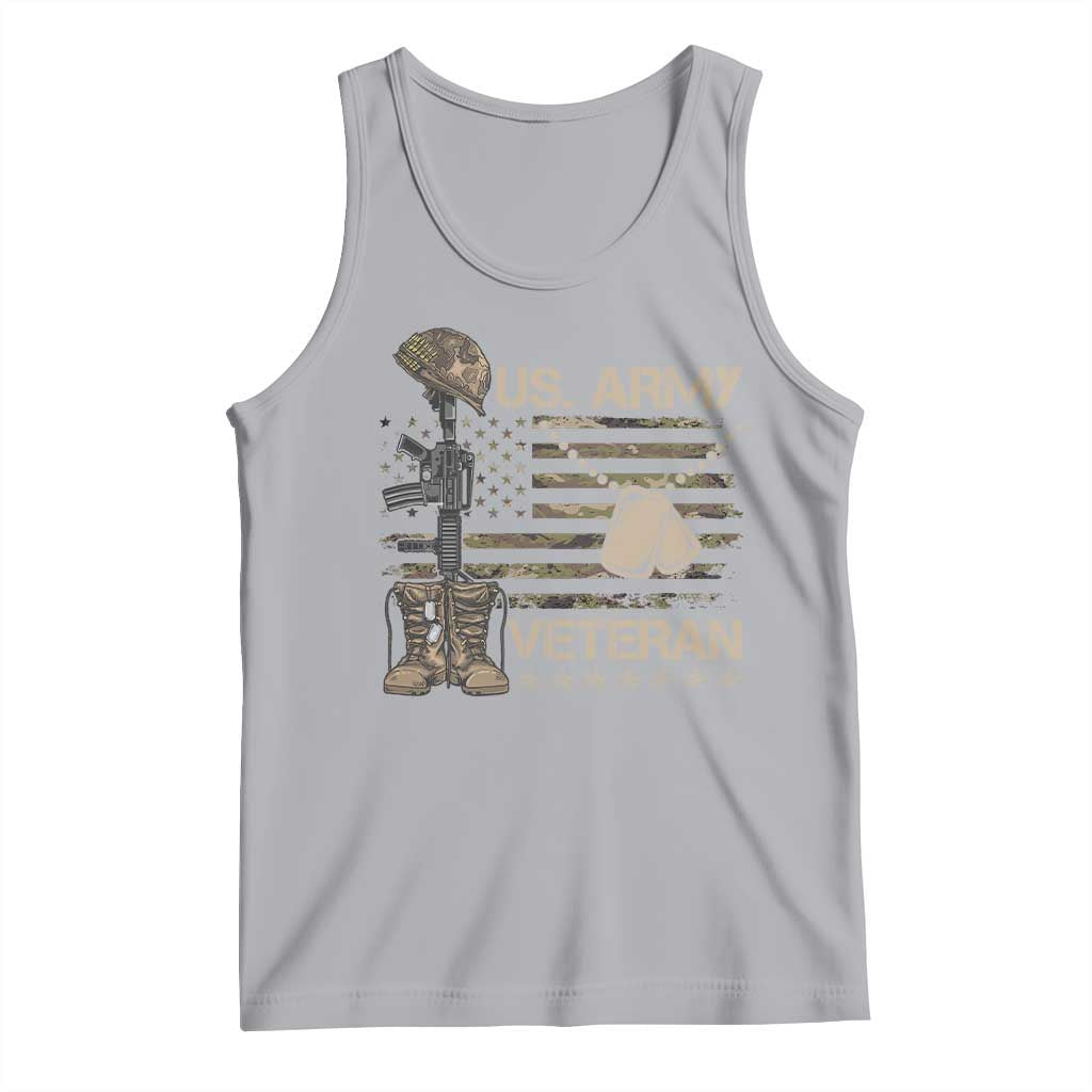 US Army Veteran Flag Tank Top TS10 Athletic Heather Print Your Wear