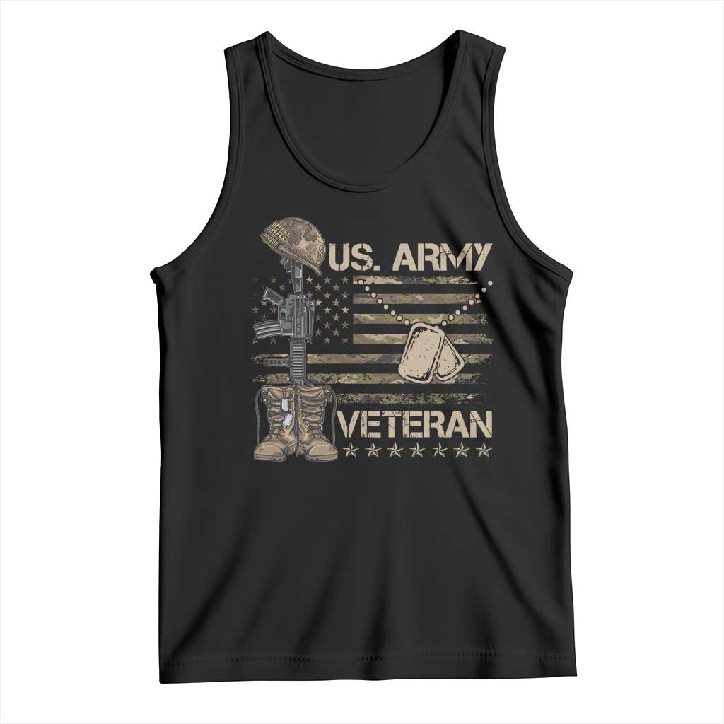 US Army Veteran Flag Tank Top TS10 Black Print Your Wear