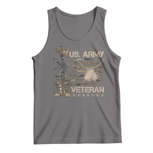 US Army Veteran Flag Tank Top TS10 Deep Heather Print Your Wear