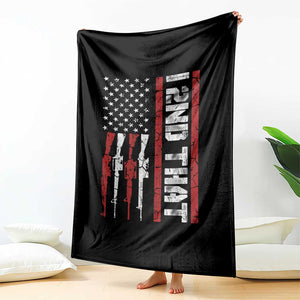 Vintage USA Flag 2nd Amendment Throw Blanket Pro Gun Lovers TS10 Print Your Wear