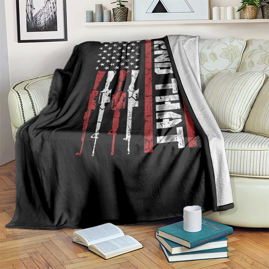 Vintage USA Flag 2nd Amendment Throw Blanket Pro Gun Lovers TS10 Print Your Wear
