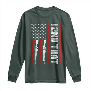 Vintage USA Flag 2nd Amendment Long Sleeve Shirt Pro Gun Lovers TS10 Dark Forest Green Print Your Wear