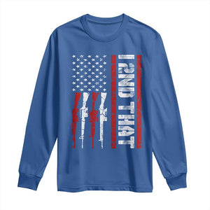Vintage USA Flag 2nd Amendment Long Sleeve Shirt Pro Gun Lovers TS10 Royal Blue Print Your Wear