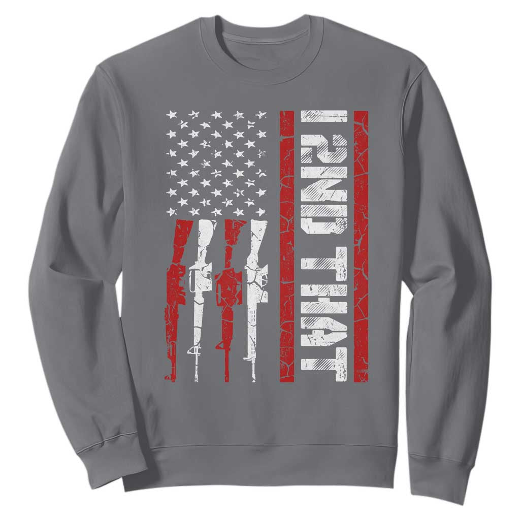 Vintage USA Flag 2nd Amendment Sweatshirt Pro Gun Lovers TS10 Charcoal Print Your Wear