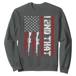 Vintage USA Flag 2nd Amendment Sweatshirt Pro Gun Lovers TS10 Dark Heather Print Your Wear