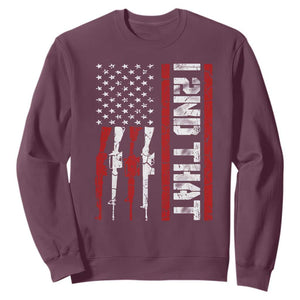 Vintage USA Flag 2nd Amendment Sweatshirt Pro Gun Lovers TS10 Maroon Print Your Wear