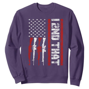 Vintage USA Flag 2nd Amendment Sweatshirt Pro Gun Lovers TS10 Purple Print Your Wear