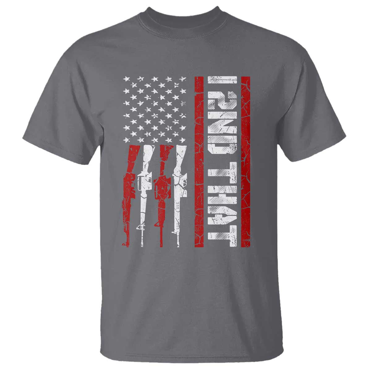 Vintage USA Flag 2nd Amendment T Shirt Pro Gun Lovers TS10 Charcoal Print Your Wear