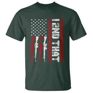 Vintage USA Flag 2nd Amendment T Shirt Pro Gun Lovers TS10 Dark Forest Green Print Your Wear