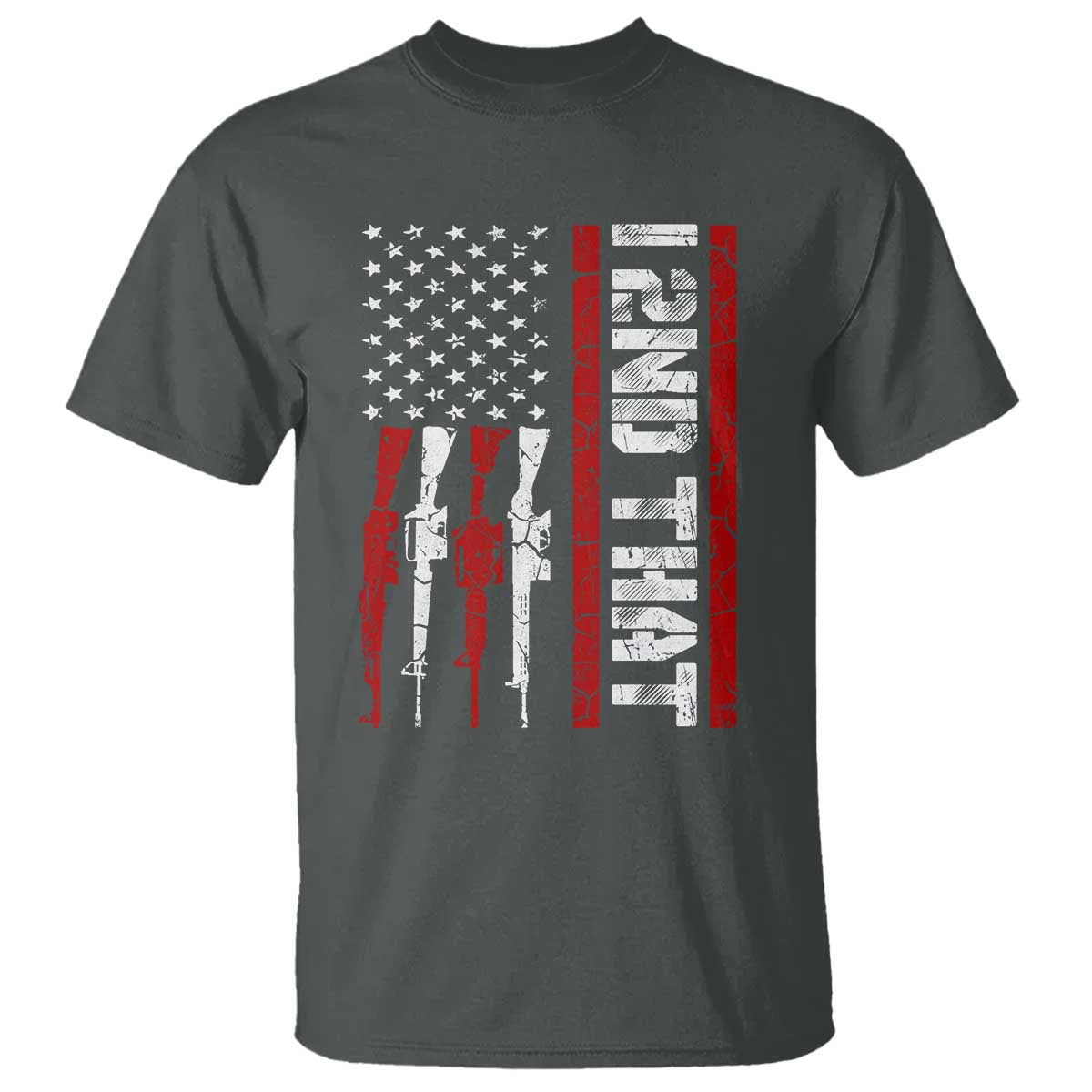Vintage USA Flag 2nd Amendment T Shirt Pro Gun Lovers TS10 Dark Heather Print Your Wear