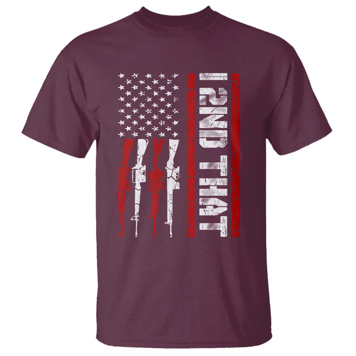 Vintage USA Flag 2nd Amendment T Shirt Pro Gun Lovers TS10 Maroon Print Your Wear