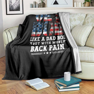 Vet Bod Throw Blanket Funny Military Veteran Dad Bod American Flag TS10 Print Your Wear