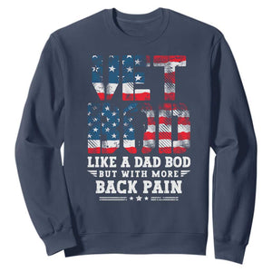 Vet Bod Sweatshirt Funny Military Veteran Dad Bod American Flag TS10 Navy Print Your Wear