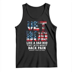 Vet Bod Tank Top Funny Military Veteran Dad Bod American Flag TS10 Black Print Your Wear