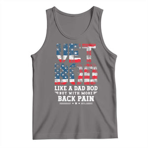 Vet Bod Tank Top Funny Military Veteran Dad Bod American Flag TS10 Deep Heather Print Your Wear