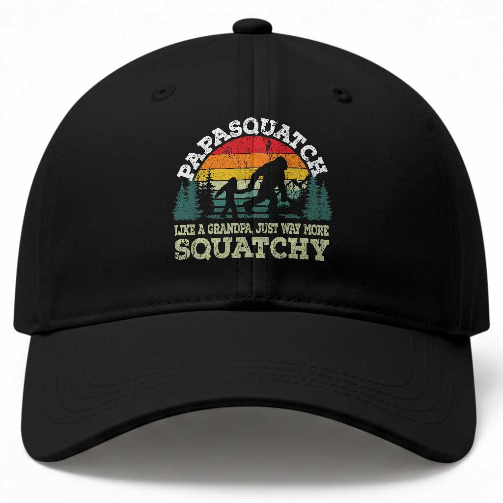 Grandpa Bigfoot Baseball Cap Retro Sasquatch Funny TS10 Print Your Wear