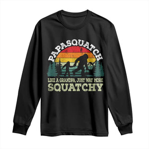 Grandpa Bigfoot Long Sleeve Shirt Retro Sasquatch Funny TS10 Black Print Your Wear