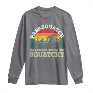 Grandpa Bigfoot Long Sleeve Shirt Retro Sasquatch Funny TS10 Charcoal Print Your Wear