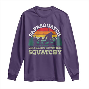 Grandpa Bigfoot Long Sleeve Shirt Retro Sasquatch Funny TS10 Purple Print Your Wear
