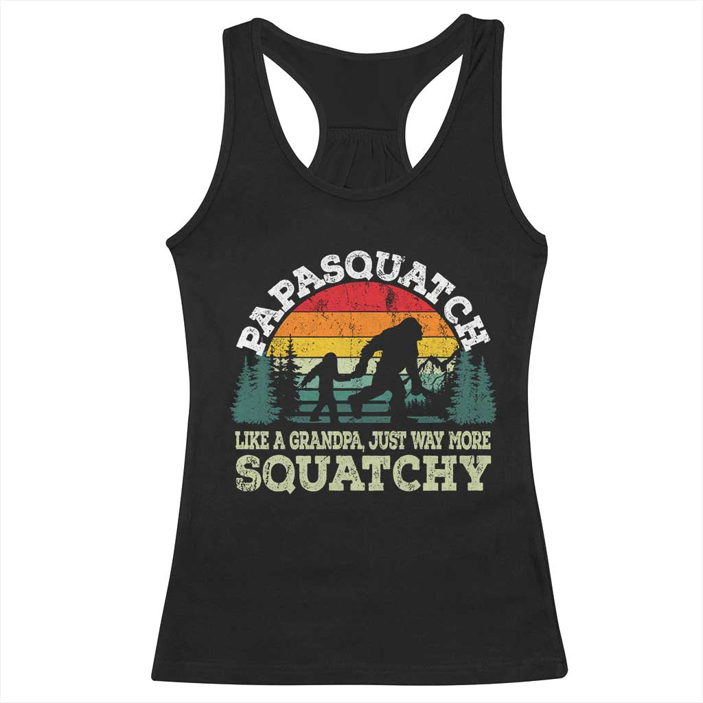 Grandpa Bigfoot Racerback Tank Top Retro Sasquatch Funny TS10 Black Print Your Wear