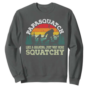 Grandpa Bigfoot Sweatshirt Retro Sasquatch Funny TS10 Dark Heather Print Your Wear