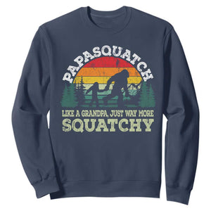 Grandpa Bigfoot Sweatshirt Retro Sasquatch Funny TS10 Navy Print Your Wear