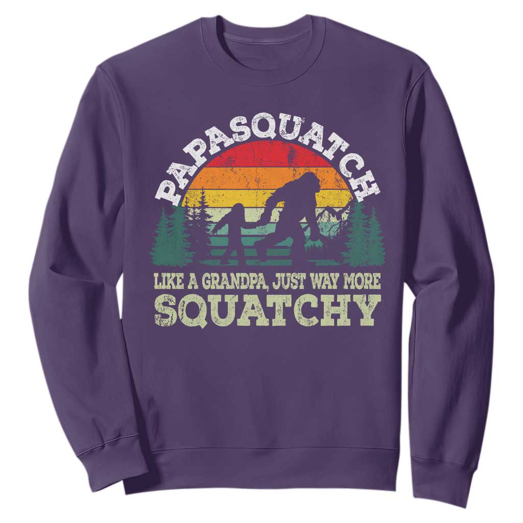 Grandpa Bigfoot Sweatshirt Retro Sasquatch Funny TS10 Purple Print Your Wear