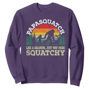 Grandpa Bigfoot Sweatshirt Retro Sasquatch Funny TS10 Purple Print Your Wear