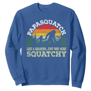 Grandpa Bigfoot Sweatshirt Retro Sasquatch Funny TS10 Royal Blue Print Your Wear