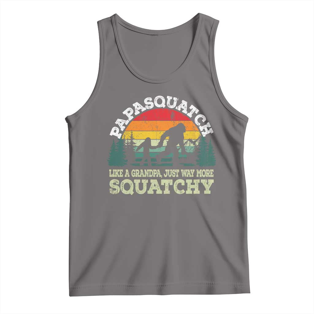 Grandpa Bigfoot Tank Top Retro Sasquatch Funny TS10 Deep Heather Print Your Wear