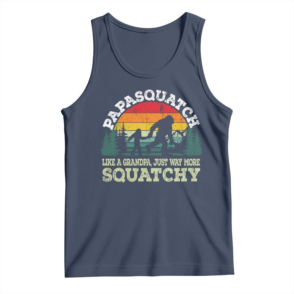 Grandpa Bigfoot Tank Top Retro Sasquatch Funny TS10 Navy Print Your Wear
