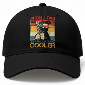 Vintage Pitbull Dad Baseball Cap Like A Regular Dad But Cooler TS10 Print Your Wear