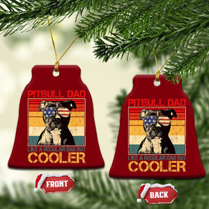 Vintage Pitbull Dad Ceramic Ornament Like A Regular Dad But Cooler TS10 Print Your Wear