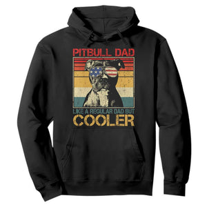 Vintage Pitbull Dad Hoodie Like A Regular Dad But Cooler TS10 Black Print Your Wear