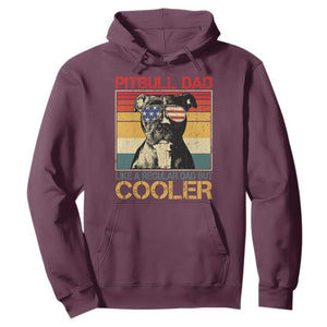 Vintage Pitbull Dad Hoodie Like A Regular Dad But Cooler TS10 Maroon Print Your Wear