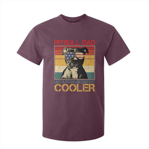 Vintage Pitbull Dad T Shirt For Kid Like A Regular Dad But Cooler TS10 Maroon Print Your Wear