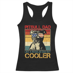 Vintage Pitbull Dad Racerback Tank Top Like A Regular Dad But Cooler TS10 Black Print Your Wear