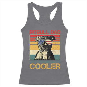 Vintage Pitbull Dad Racerback Tank Top Like A Regular Dad But Cooler TS10 Charcoal Print Your Wear