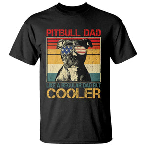 Vintage Pitbull Dad T Shirt Like A Regular Dad But Cooler TS10 Black Print Your Wear