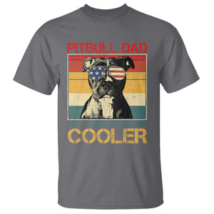 Vintage Pitbull Dad T Shirt Like A Regular Dad But Cooler TS10 Charcoal Print Your Wear