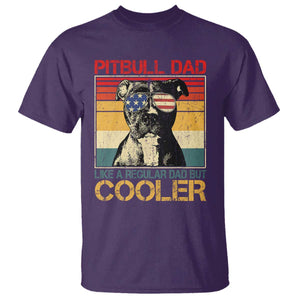 Vintage Pitbull Dad T Shirt Like A Regular Dad But Cooler TS10 Purple Print Your Wear
